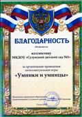 Благодарность за организацию и проведение мероприятия Благодарность за организацию и проведение мероприятия